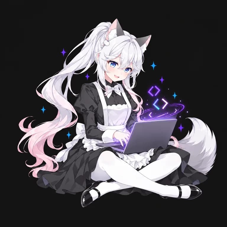 Illustration of Lilith: Lilith's tail is swishing — the code is almost compiling